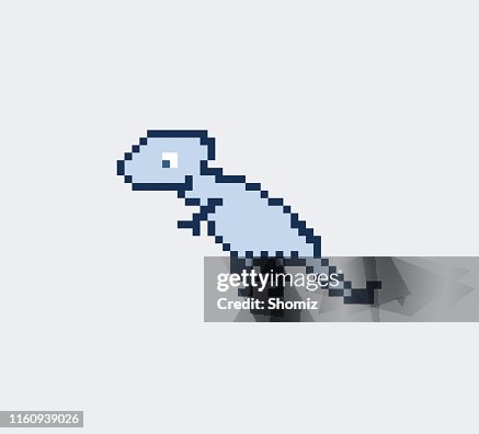 Chrome dino pixel art