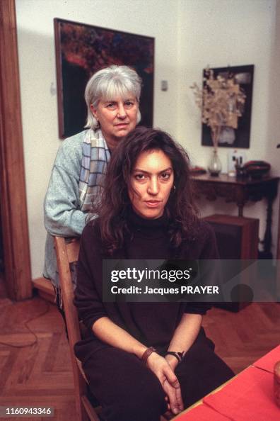 Nuria NonoSchönberg et sa fille Serena à Venise en mars 1994, Italie