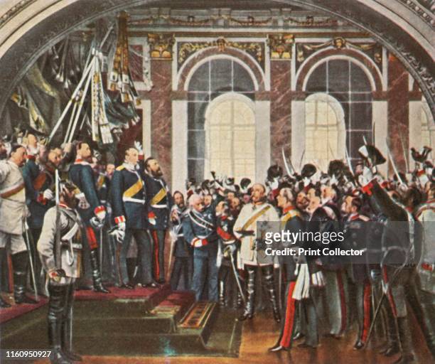 The Proclamation of the German Empire at Versailles, 18 January 1871, . 'Kaiserproklamation in Versailles, 18 Januar 1871'. After the joint victory...