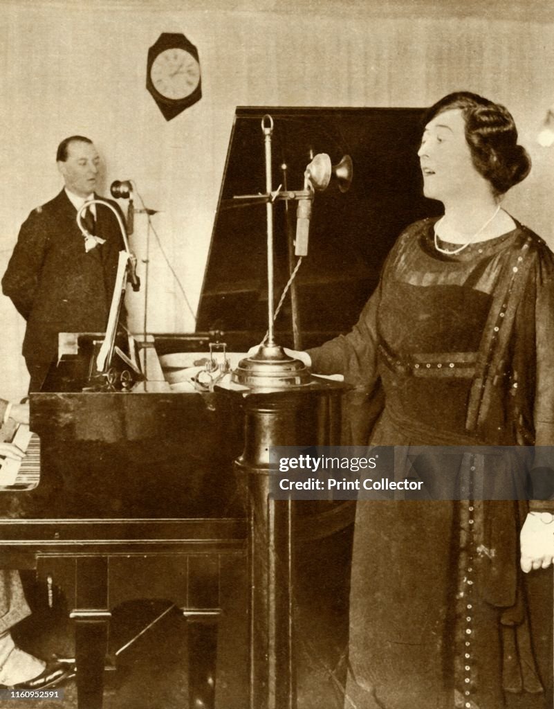 Performers Singing A Duet In One Of The Studios Of 2Lo