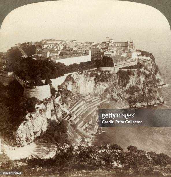 'Monte Carlo's Capital, Monaco - In the smallest principality on earth', 1899. View of the Prince's Palace of Monaco, official residence of the...