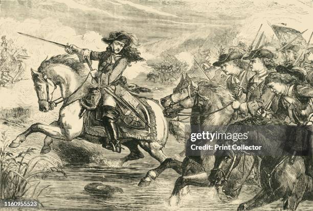 William III. At the Battle of the Boyne', , 1890. Battle of the Boyne in Drogheda, 1690 when William of Orange defeated James VII and II of...