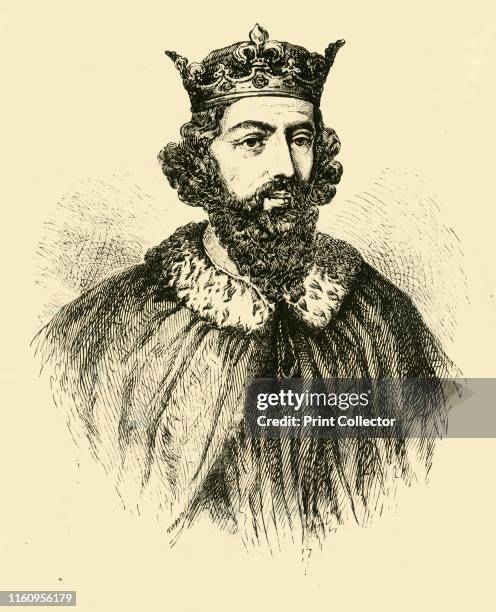 'King Alfred', 1890. Alfred the Great King of Wessex from 871-c886 and King of the Anglo-Saxons from c886-899. He won a decisive victory in the...