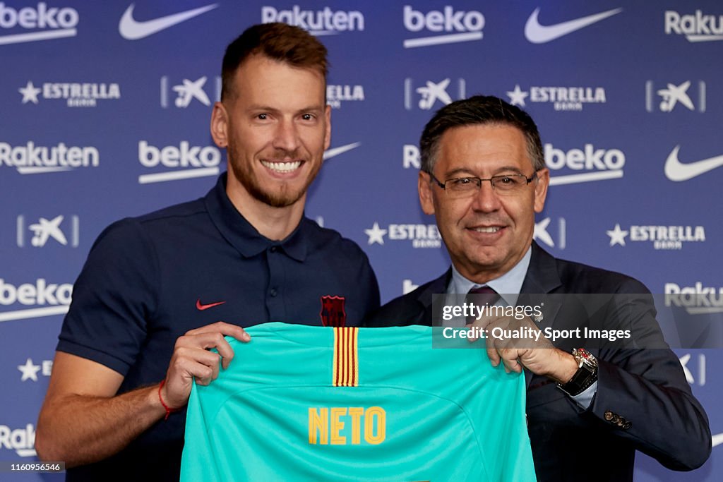 FC Barcelona Unveil New Player Norberto Murara 'Neto'