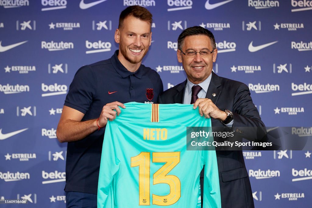 FC Barcelona Unveil New Player Norberto Murara 'Neto'