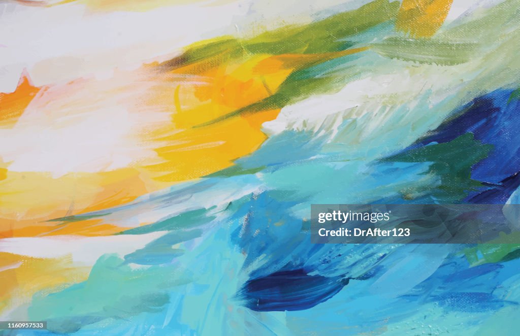 Abstracte Acryl schilderij contrast