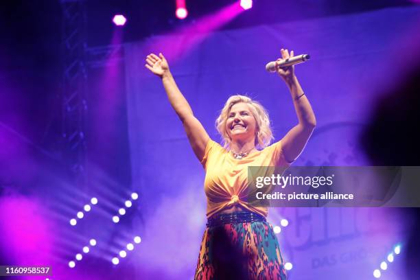 August 2019, Berlin: Beatrice Egli at the Schlager-Olymp Open Air at Im Freizeit- und Erholungspark Berlin Lübars Photo: Georg...