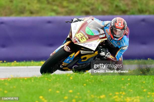 Mike Di Meglio of Italy and EG 0, 0 Marco VDS during the MotoGp of Austria - MotorE Race at Red Bull Ring on August 11, 2019 in Spielberg, Austria.