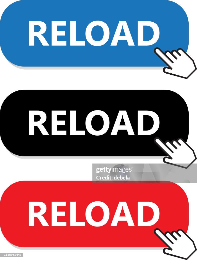 Reload Button Collection With Hand Pointer High-Res Vector Graphic ...