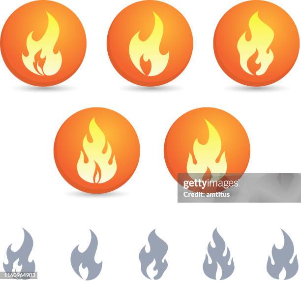 fire design element icon - fire exit stock illustrations