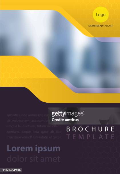 corporate brochure template - advertisement layout stock illustrations