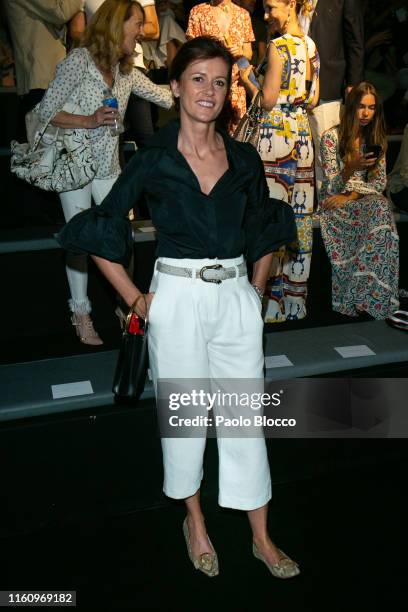 Nuria March attends The 2nd Skin Co. Fashion show during the Mercedes Benz Fashion Week Spring/Summer 2020 on July 09, 2019 in Madrid, Spain.