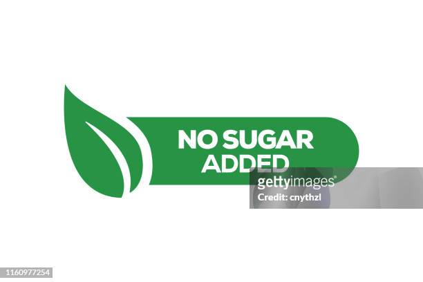 stockillustraties, clipart, cartoons en iconen met geen suiker toegevoegd badge design - sugar food