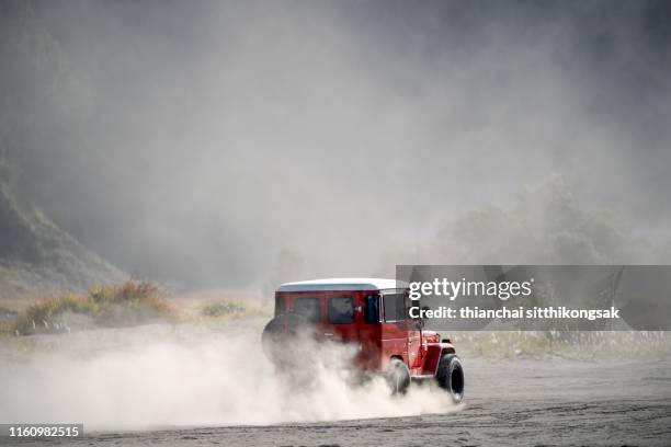 off-road in bromo - volcanic terrain stock pictures, royalty-free photos & images