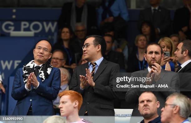 Guo Guangchang the chairman of Fosun International Limited and Jeff Shi Executive Chairman of Wolverhampton Wanderers during the Premier League match...