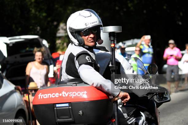 Thomas Voeckler of France Ex-pro Cyclist and TV commentator / during the 106th Tour de France 2019, Stage 4 a 213,5km stage from Reims to Nancy / TDF...