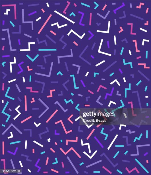 colorful confetti geometric vector pattern - raised dots texture stock illustrations
