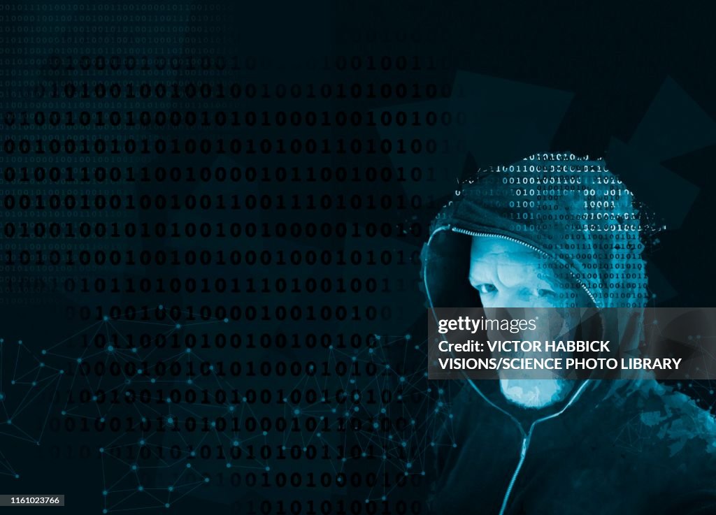 Cyber hacker, illustration