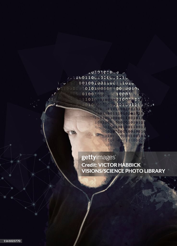 Cyber hacker, illustration