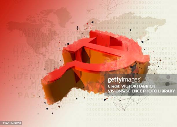 hammer and sickle, illustration - hammer-and-sickle stock illustrations