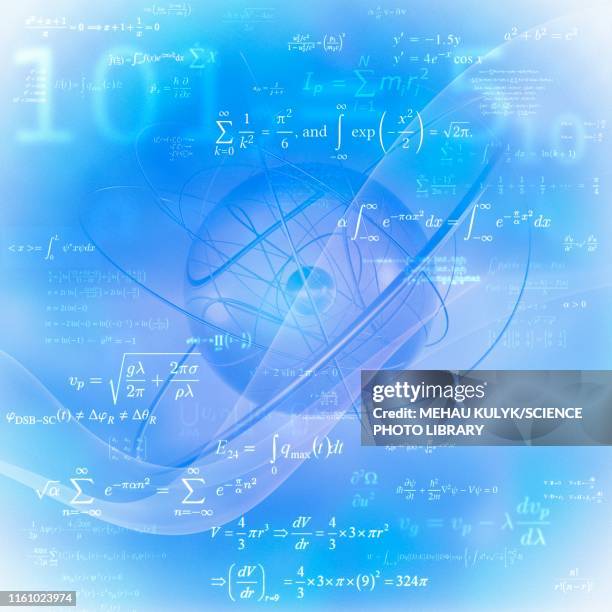 atom and nucleus, illustration - mathematics formula stock illustrations