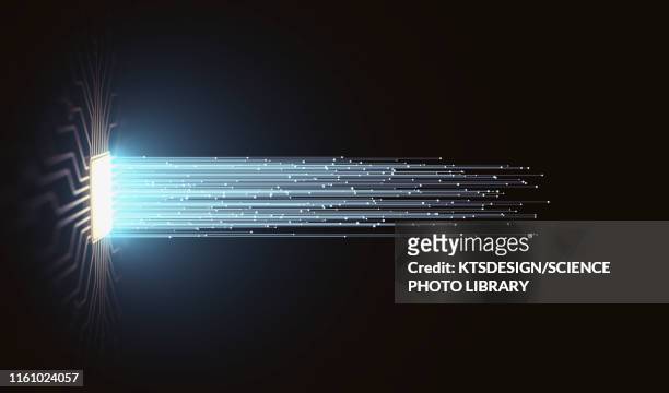artificial intelligence, conceptual illustration - computer chip stock pictures, royalty-free photos & images