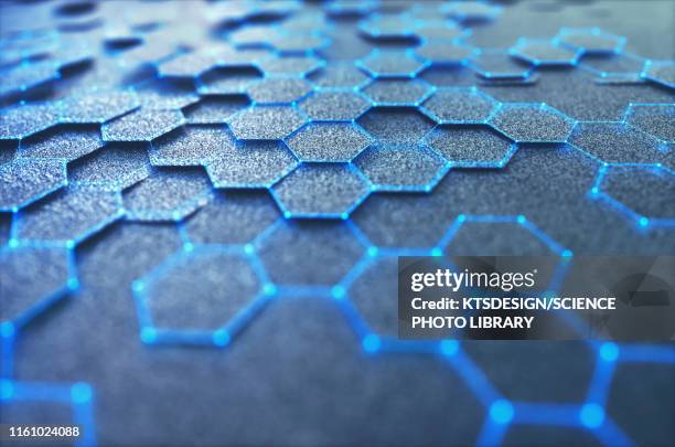 graphene sheet, conceptual illustration - nanotecnología fotografías e imágenes de stock
