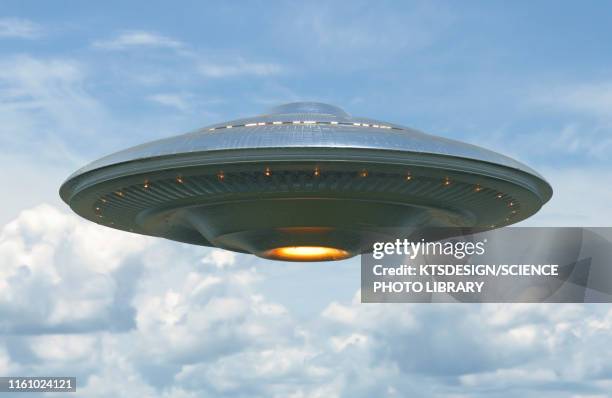 unidentified flying object, illustration - extraterrestre photos et images de collection