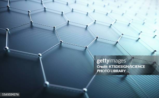 graphene, illustration - atomic imagery stock illustrations