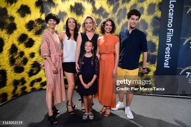 Anne Haug, Actress Michele Rohrbach, Sarah Hostettler, actress Janelle Berdioui and producer Patrick Karpiczenko attend the 'Die Fruchtbaren Jahre...