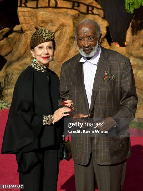 Jacqueline Avant and Clarence Avant attend the premiere of Disney's "The Lion King" at Dolby Theatre on July 09, 2019 in Hollywood, California.