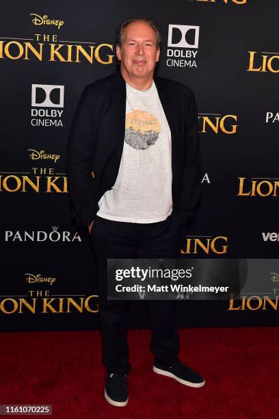 Hans Zimmer attends the premiere of Disney's "The Lion King" at Dolby Theatre on July 09, 2019 in Hollywood, California.