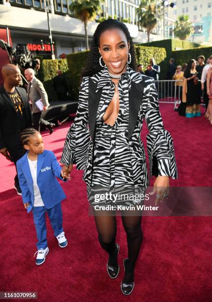 Titan Jewell Weatherspoon and Kelly Rowland attend the premiere of Disney's "The Lion King" at Dolby Theatre on July 09, 2019 in Hollywood,...