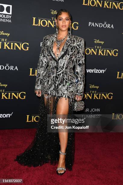Beyoncé attends the premiere of Disney's "The Lion King" at Dolby Theatre on July 09, 2019 in Hollywood, California.