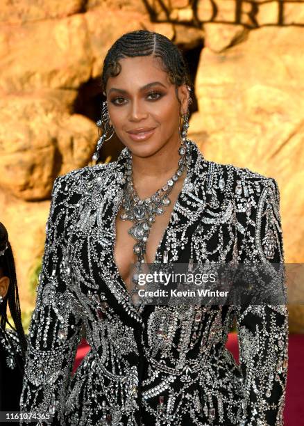 Beyoncé attends the premiere of Disney's "The Lion King" at Dolby Theatre on July 09, 2019 in Hollywood, California.