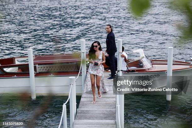 Evangelie Smyrniotaki attends Bvlgari Splendida Tubereuse Mystique Event on July 09, 2019 in Cernobbio, Como Lake, Italy.