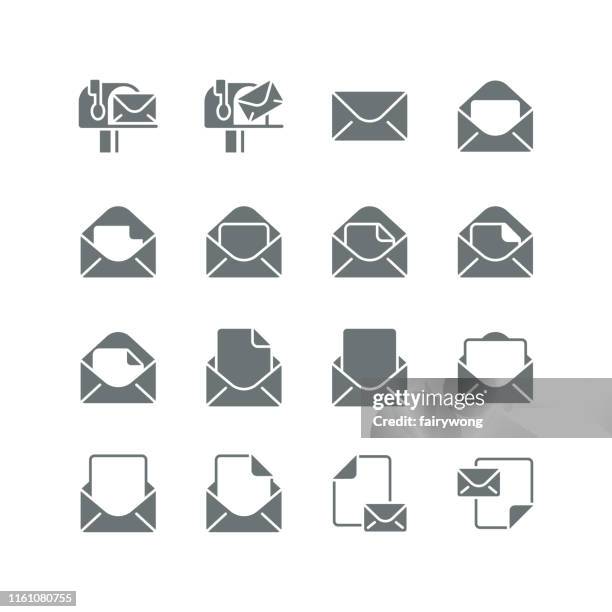 mail icons - security response stock illustrations