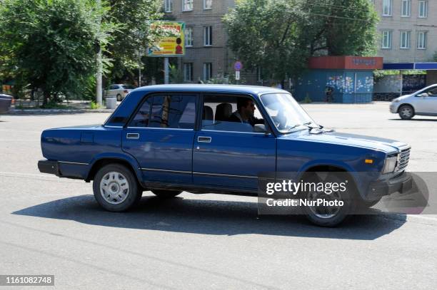 Old car Lada on the street in Chita, Zabaykalsky Krai, Russia on August 11, 2019