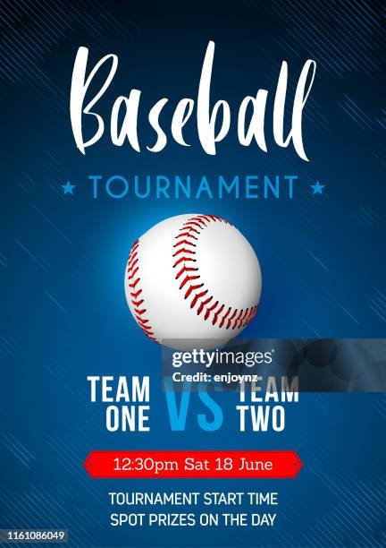 ilustrações, clipart, desenhos animados e ícones de poster do tournament do basebol - evento esportivo