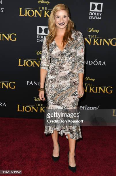 Anneliese van der Pol attends the Premiere Of Disney's "The Lion King" at Dolby Theatre on July 09, 2019 in Hollywood, California.