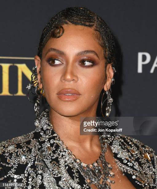 Beyonce attends the Premiere Of Disney's "The Lion King" at Dolby Theatre on July 09, 2019 in Hollywood, California.