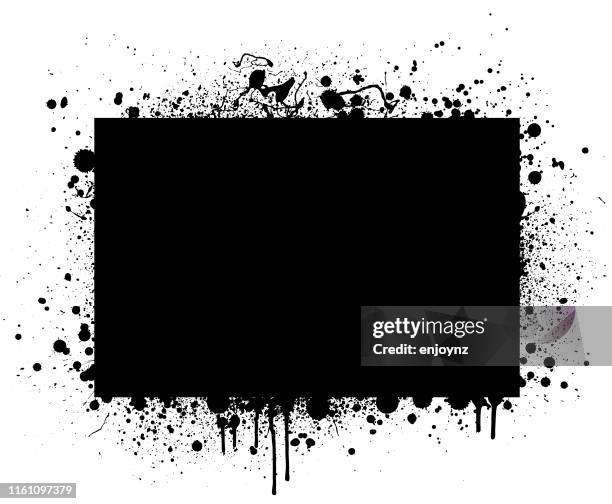 black grunge frame - mud splat stock illustrations