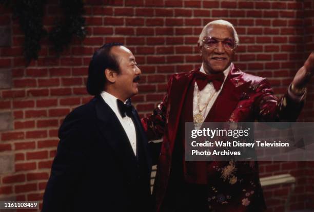 Pat Morita, Redd Foxx appearing in sketch on the ABC tv series 'The Redd Foxx Comedy Hour'.