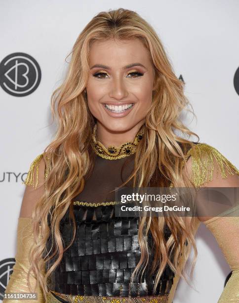 Montana Tucker attends Beautycon Los Angeles 2019 Day 2 Pink Carpet at Los Angeles Convention Center on August 11, 2019 in Los Angeles, California.