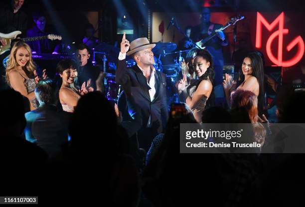 Matt Goss sings during a special performance celebrating 10 years as a Las Vegas headliner at 1OAK in the Mirage Hotel and Casino on August 11, 2019...