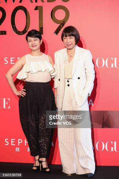 Angelica Cheung , editor-in-chief of Vogue China, attends Vogue x Sephora Beauty Innovation Awards on July 9, 2019 in Beijing, China.