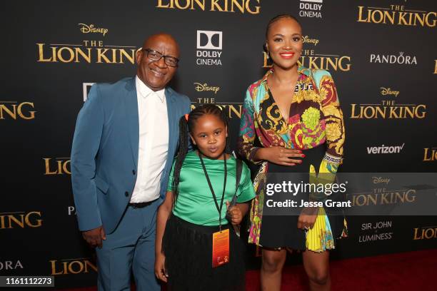Creator/producer African vocal/choir arrangements Lebo M. And guests attend the World Premiere of Disney's "THE LION KING" at the Dolby Theatre on...