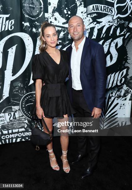 Derek Jeter and Hannah Jeter attend Players' Night Out 2019 hosted by The Players' Tribune featuring the NBPA's Players' Voice awards at The Dream...