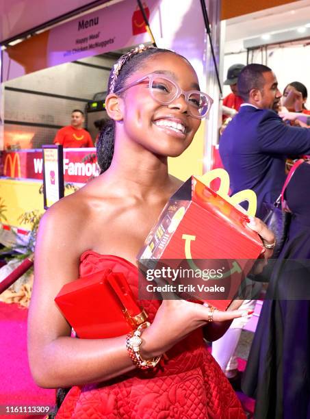 Marsai Martin is seen as McDonald's brings Happy Meals and Festive Moments to "The Lion King" Premiere After Party at Dolby Theatre on July 09, 2019...