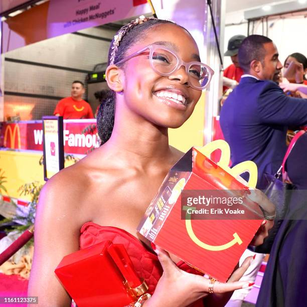 Marsai Martin is seen as McDonald's brings Happy Meals and Festive Moments to "The Lion King" Premiere After Party at Dolby Theatre on July 09, 2019...